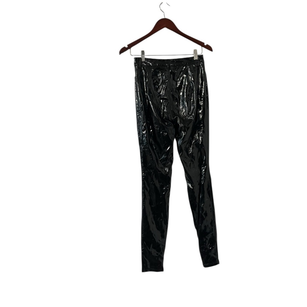 HOUSE OF CB Vinyl Faux Leather Vegan Black Pants - Picture 5 of 8